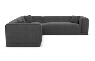 Stoff Ecksofa Merida L-Form Anthrazit