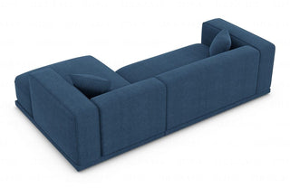 Couch Merida L-Form in Stoff Blau