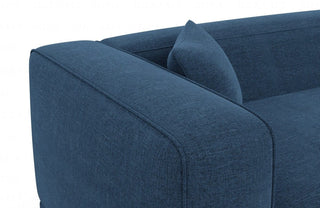Couch Merida L-Form in Stoff Blau