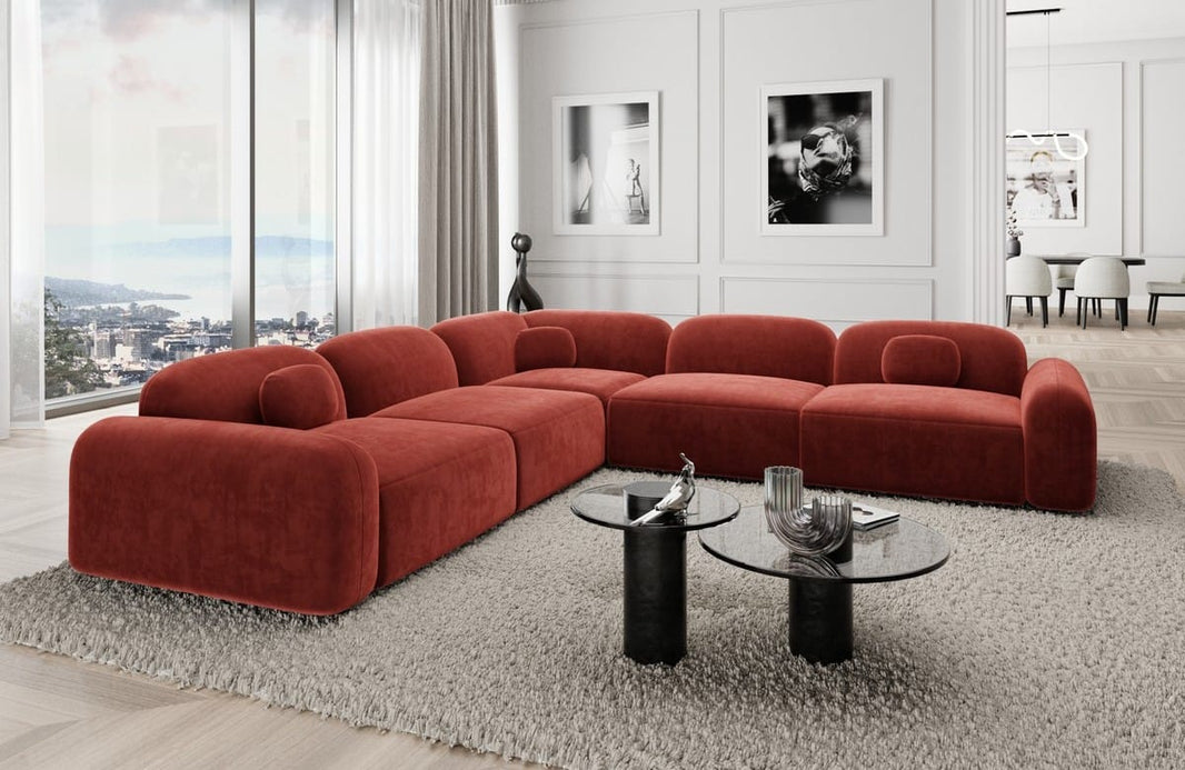 Ecksofa Barcelona L-Form aus Stoff