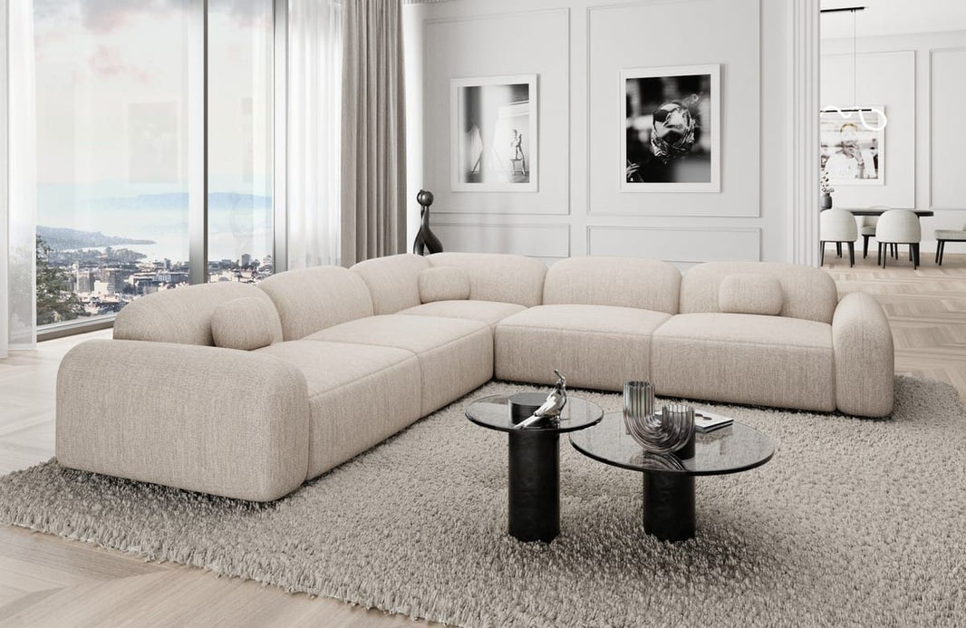 Ecksofa Barcelona L-Form aus Stoff