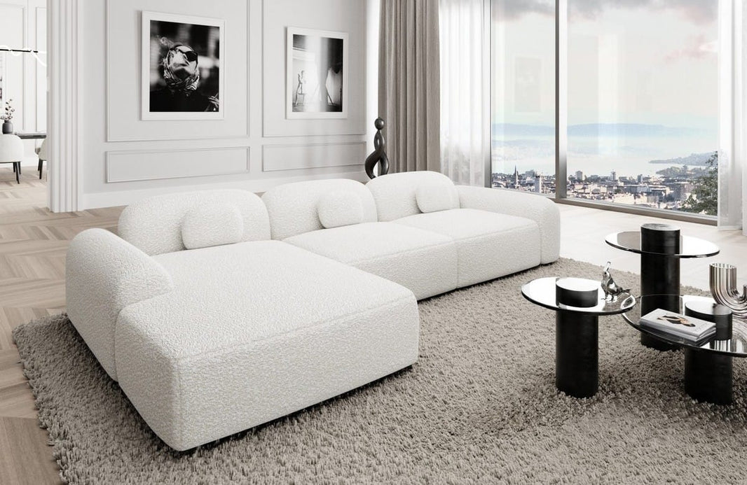 Ecksofa Barcelona L-Form aus Stoff Kurz