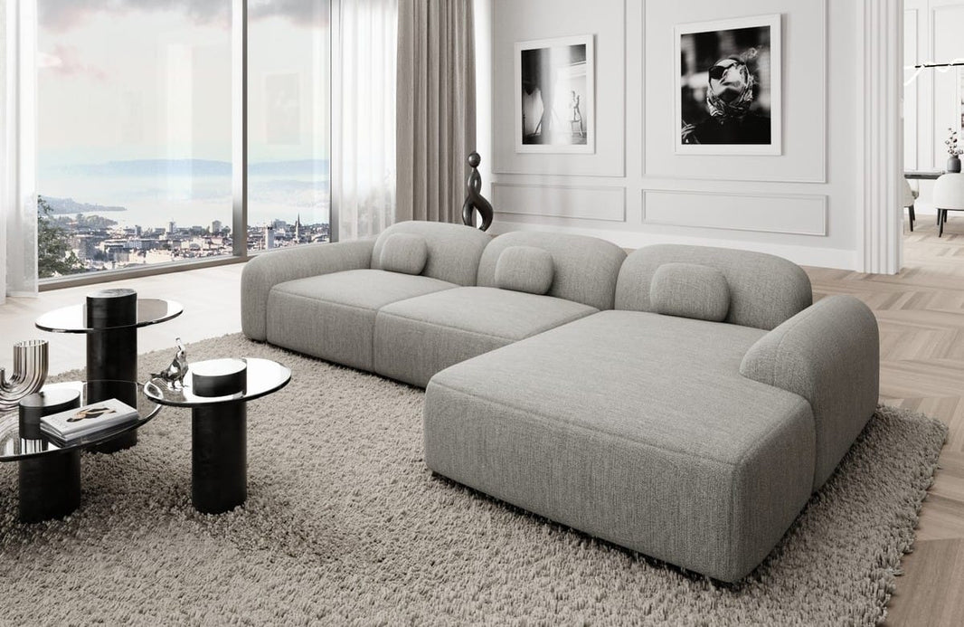 Ecksofa Barcelona L-Form aus Stoff Kurz
