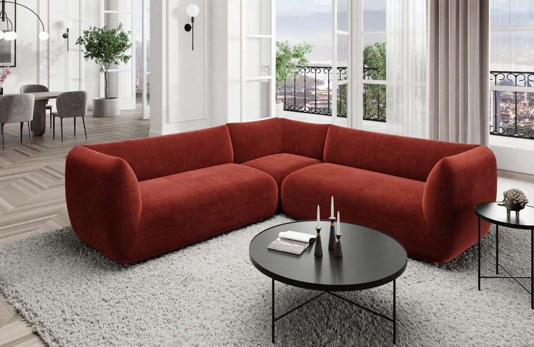 Couch Madrid L-Form in Stoff