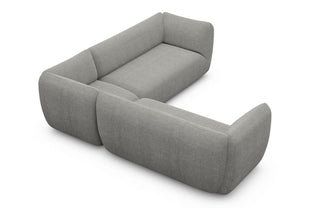Couch Madrid L-Form in Stoff Dunkelgrau