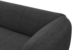 Stoff Ecksofa Madrid L-Form Schwarz