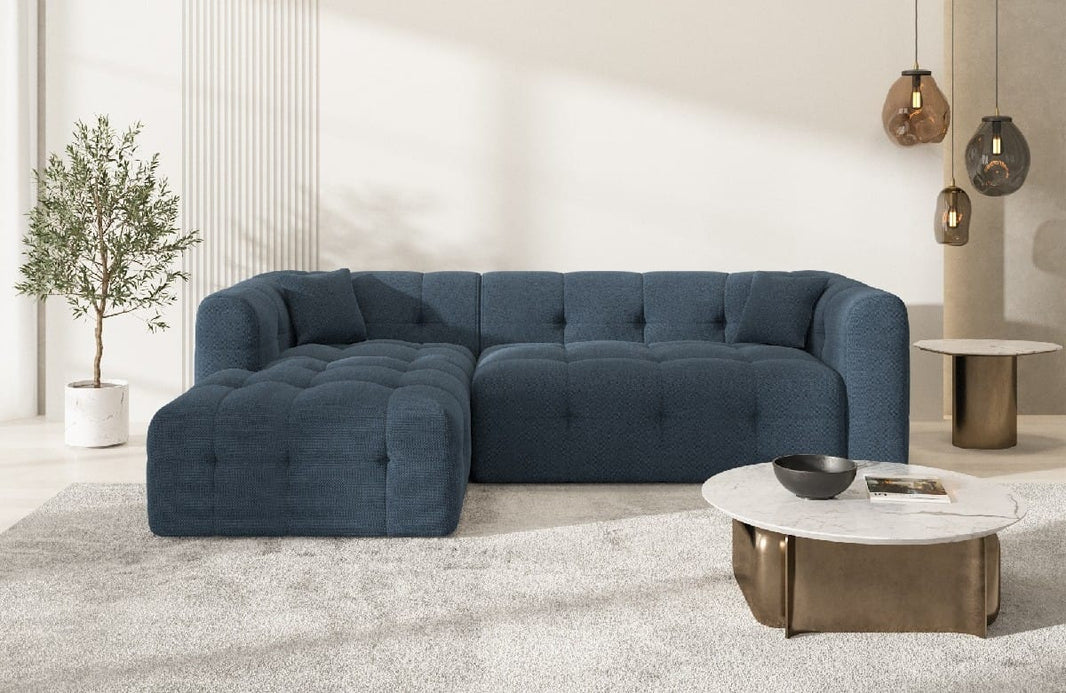 Couch Sevilla L-Form in Stoff