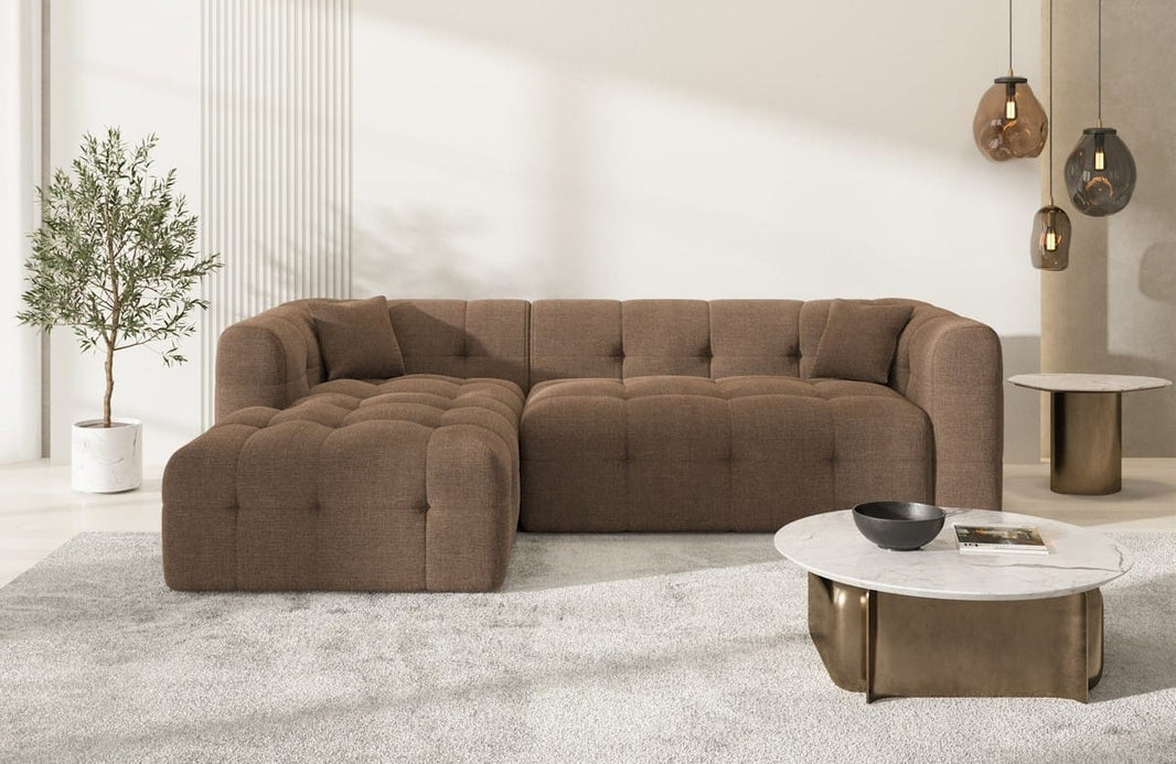 Couch Sevilla L-Form in Stoff