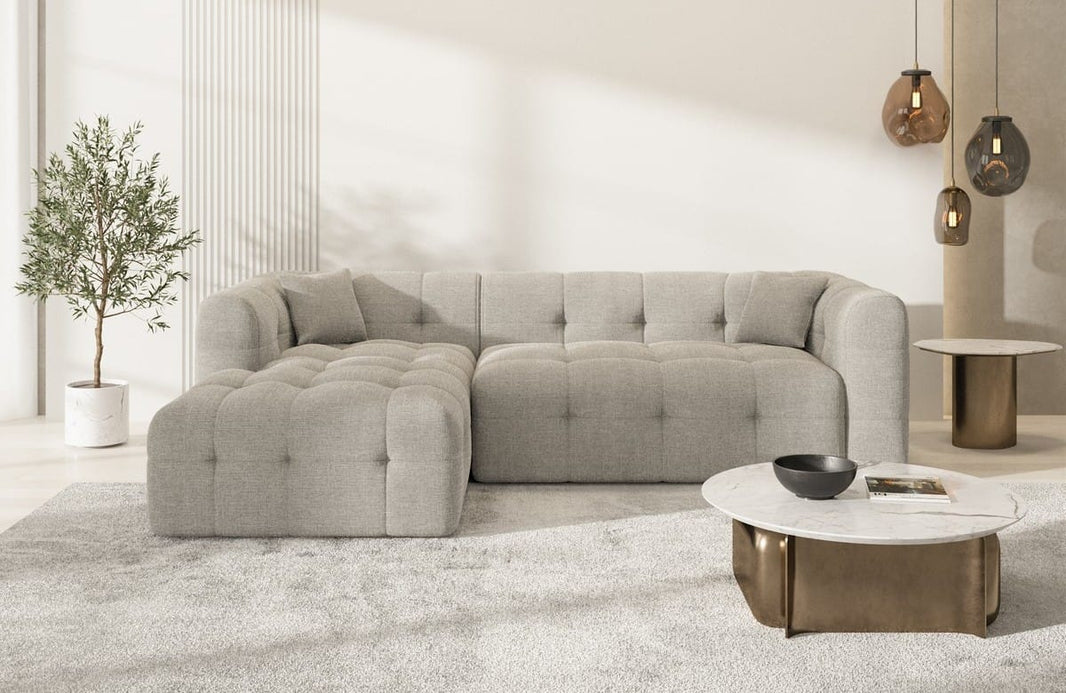 Couch Sevilla L-Form in Stoff