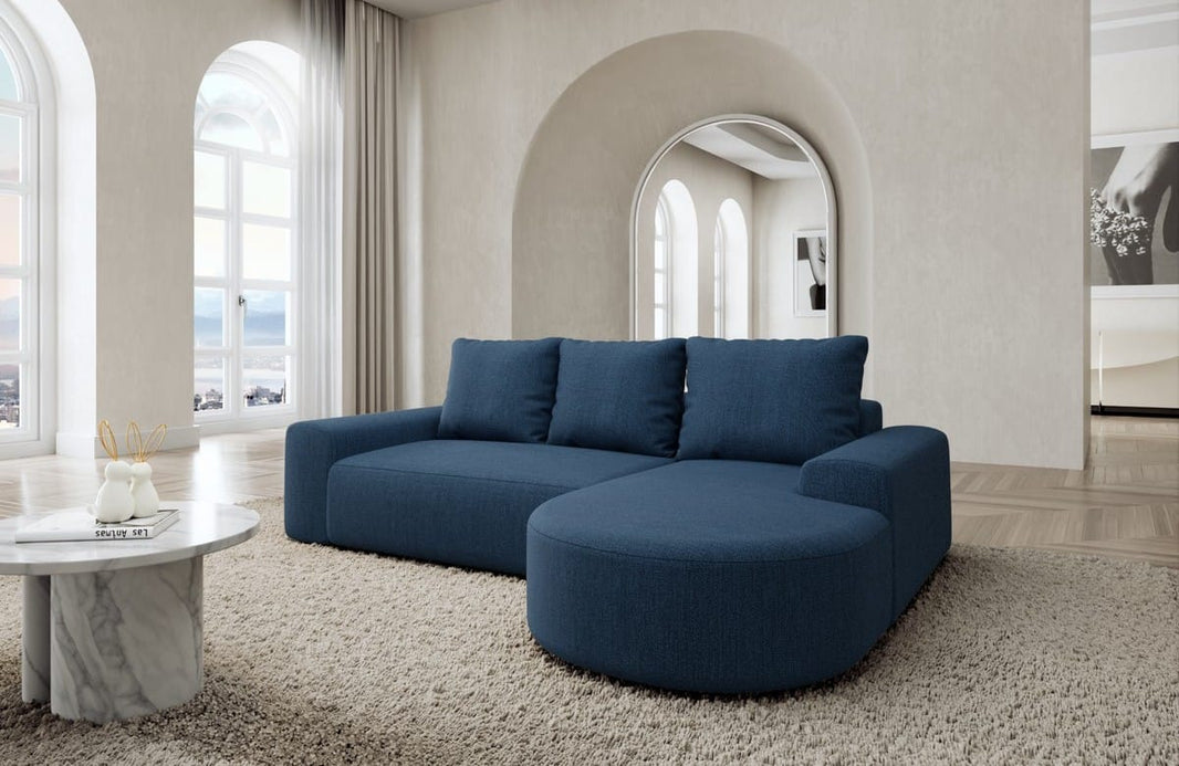 Couch Gomera L-Form in Stoff Kurz