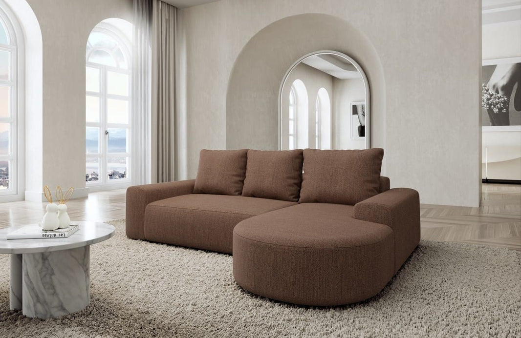 Couch Gomera L-Form in Stoff Kurz