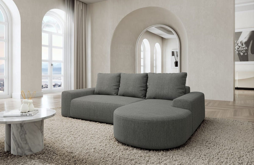 Couch Gomera L-Form in Stoff Kurz