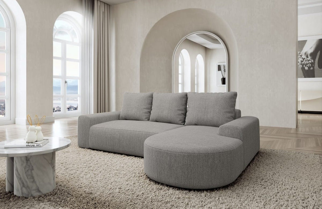 Couch Gomera L-Form in Stoff Kurz
