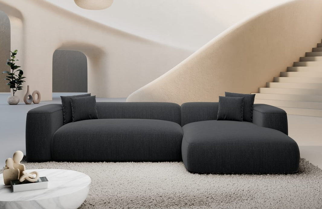 Couch Alcudia L-Form in Stoff