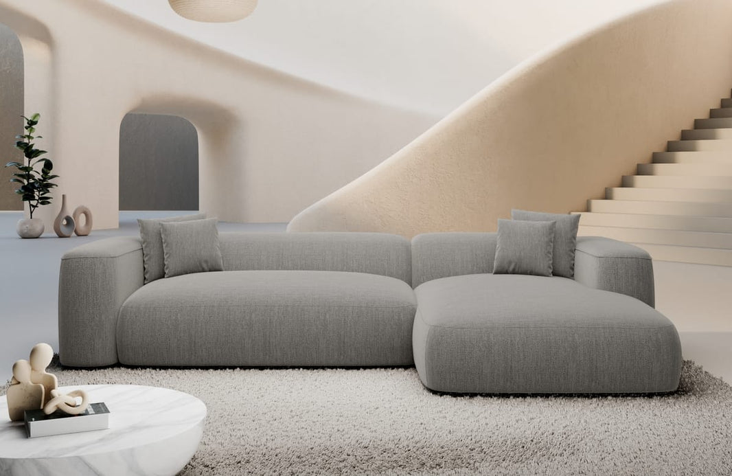 Couch Alcudia L-Form in Stoff