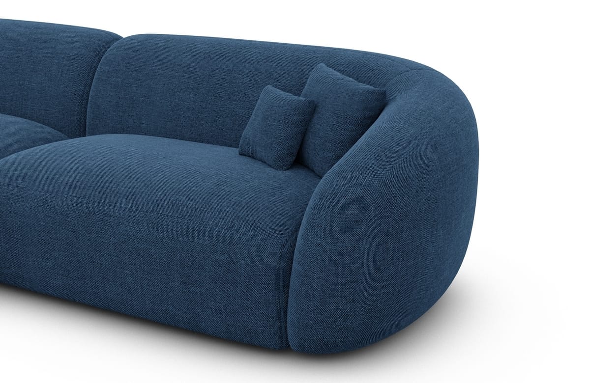 Stoff Ecksofa Sorelia L-Form Blau