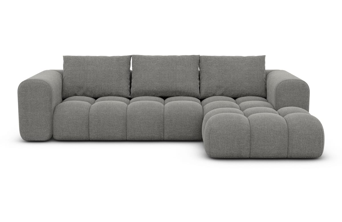 Stoff Ecksofa Casaluna L-Form Dunkelgrau