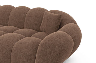 Stoff Ecksofa Maleron L-Form Braun