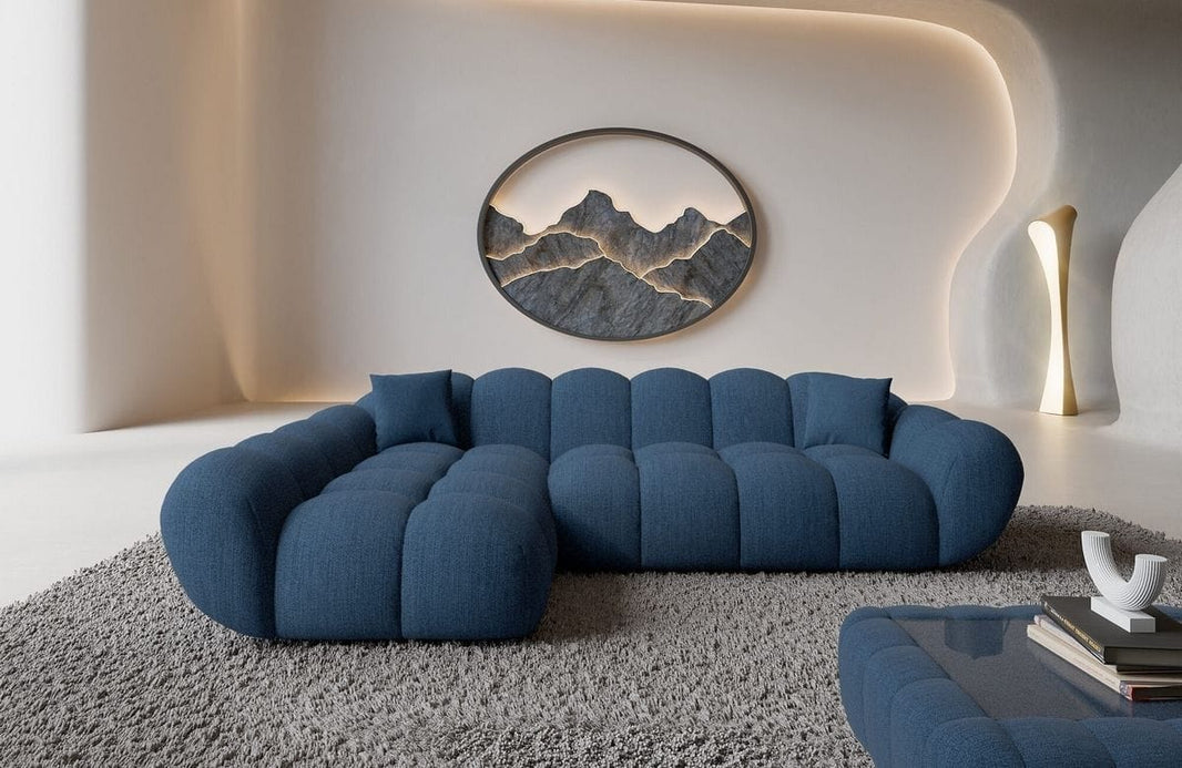 Couch Maleron L-Form in Stoff