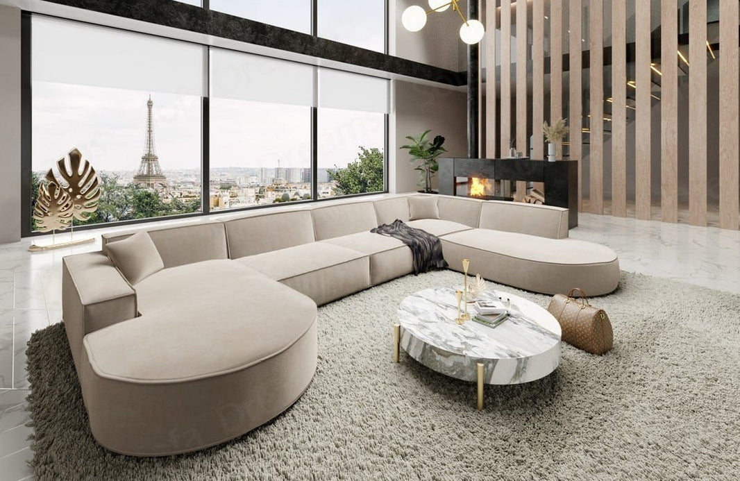 Wohnlandschaft Alegranza U-Form aus Stoff
