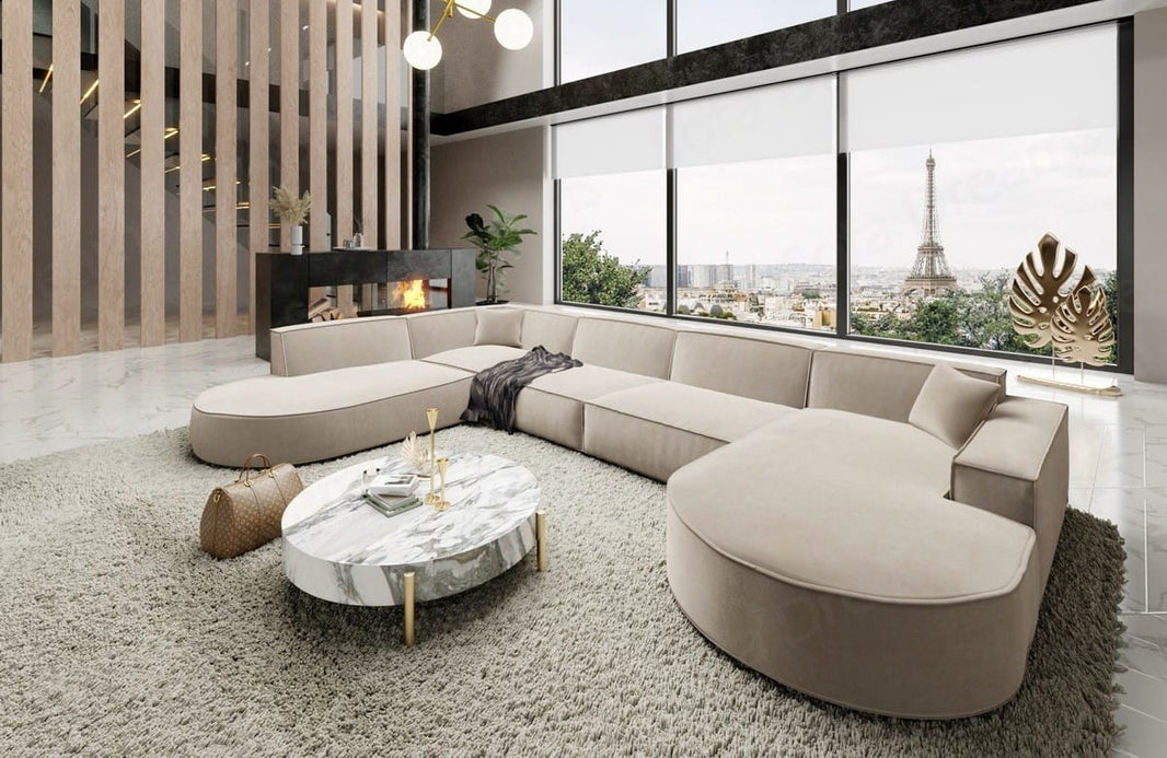 Wohnlandschaft Alegranza U-Form aus Stoff