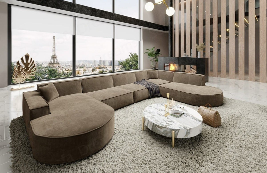 Wohnlandschaft Alegranza U-Form aus Stoff