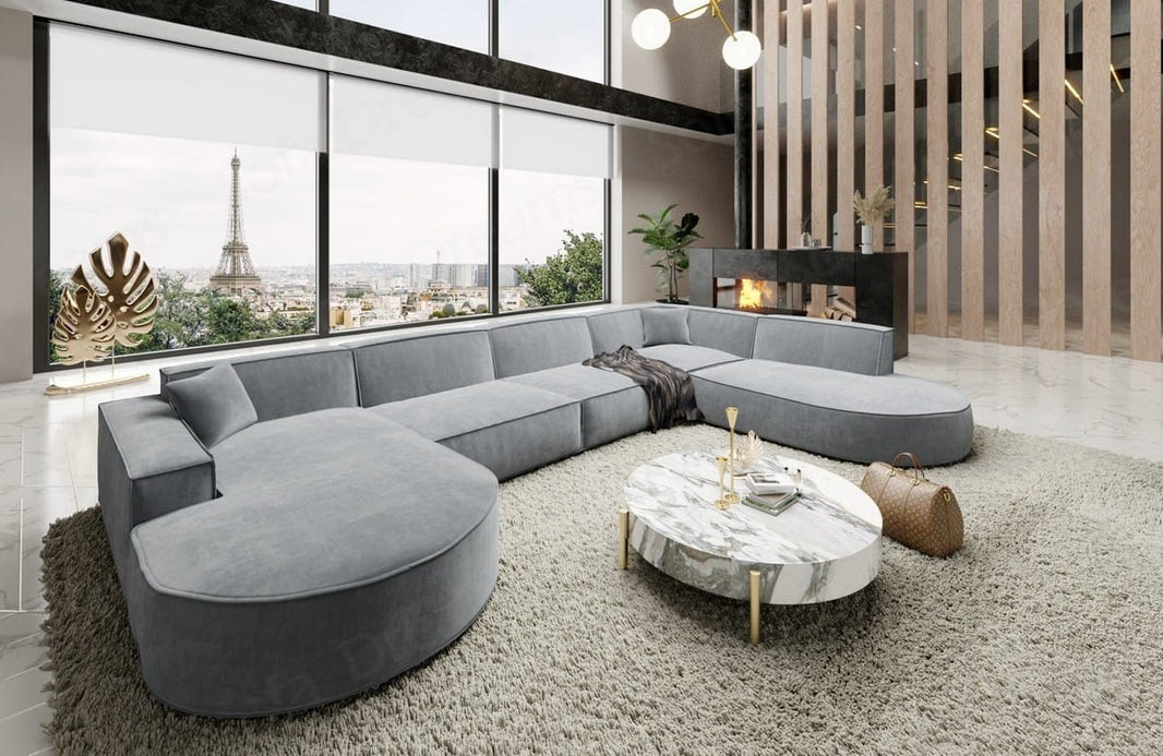 Wohnlandschaft Alegranza U-Form aus Stoff