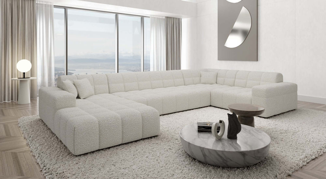 Stoff Wohnlandschaft Ibiza U-Form