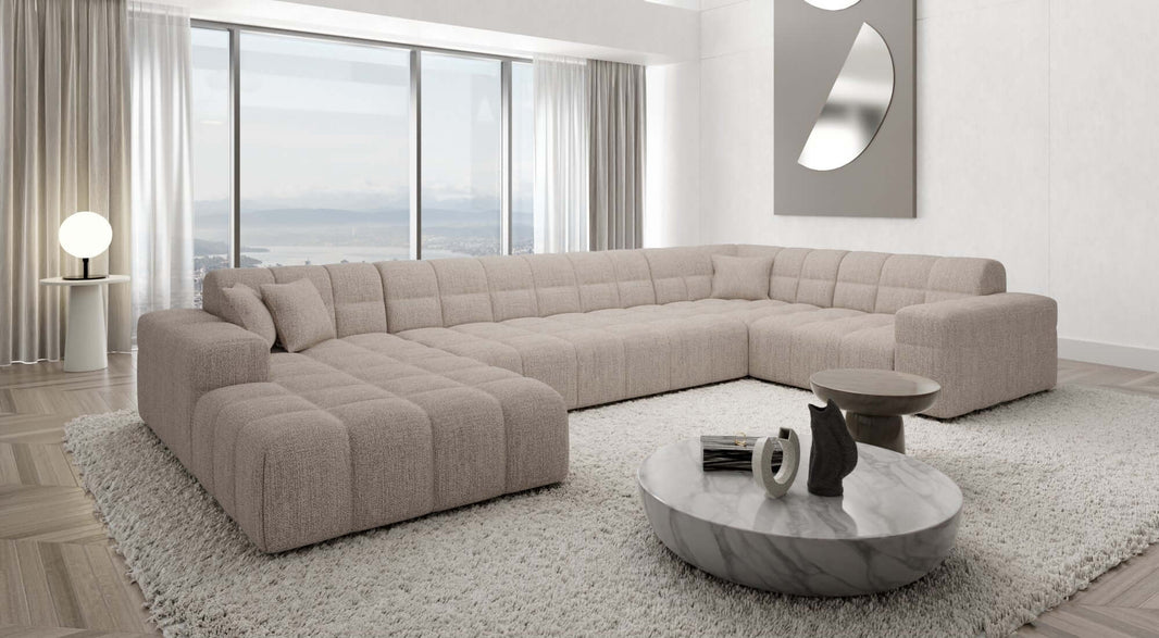 Stoff Wohnlandschaft Ibiza U-Form