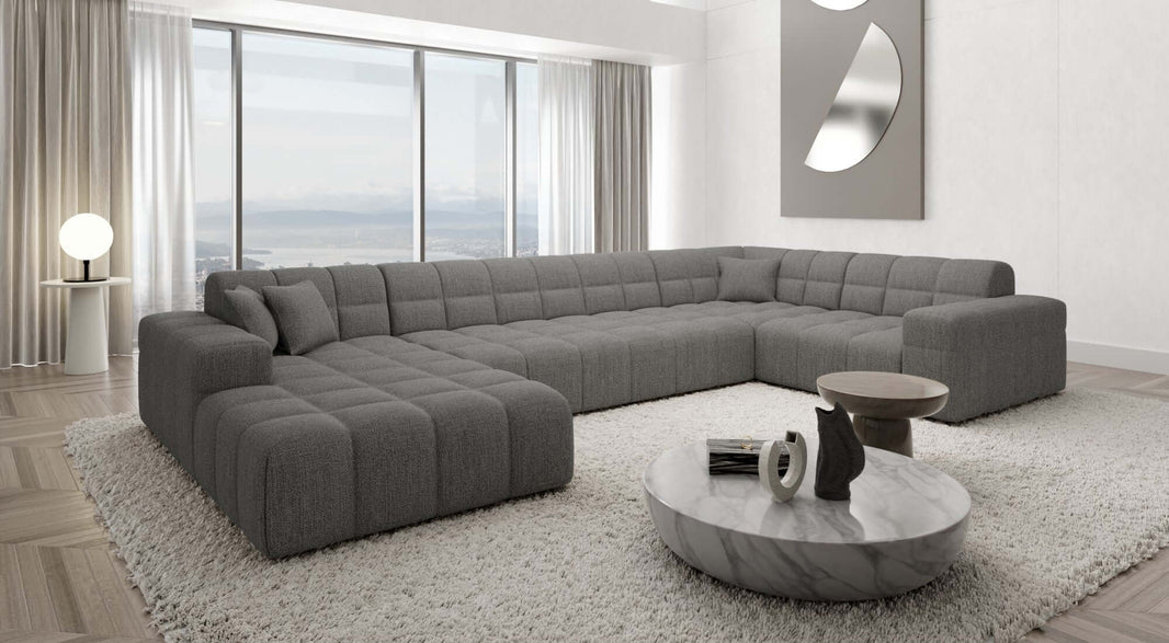 Stoff Wohnlandschaft Ibiza U-Form
