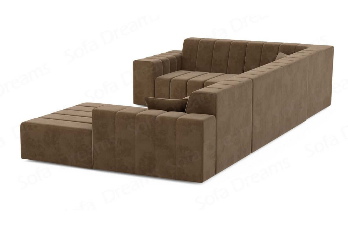Stoff Wohnlandschaft Gran Canaria U-Form Braun