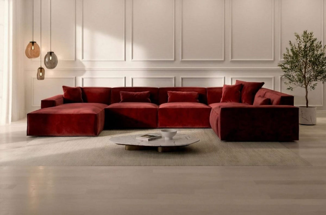 Wohnlandschaft Formenta U-Form aus Stoff