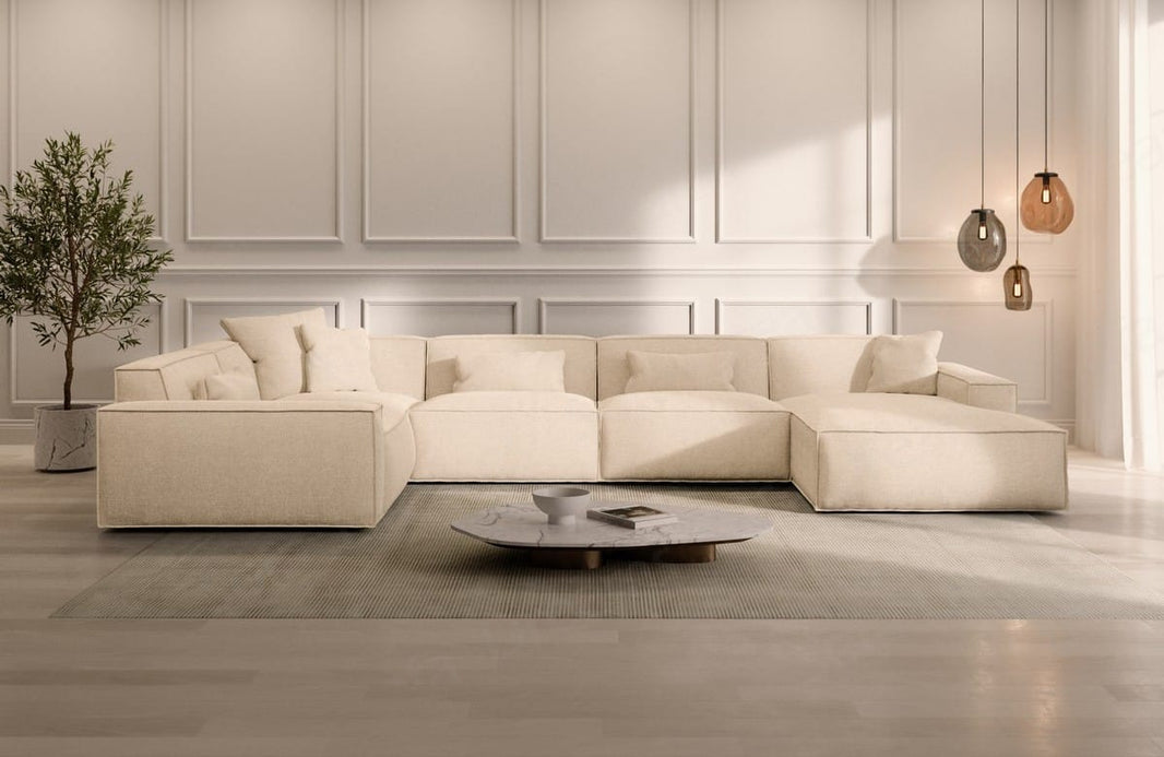 Wohnlandschaft Formenta U-Form aus Stoff