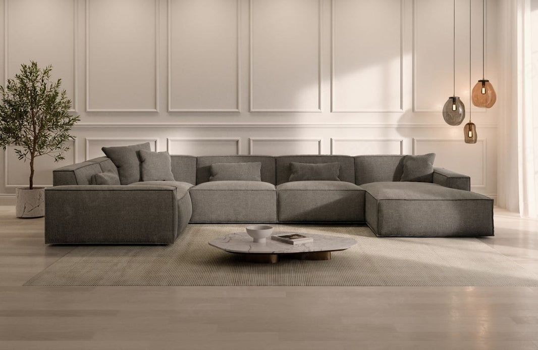 Wohnlandschaft Formenta U-Form aus Stoff