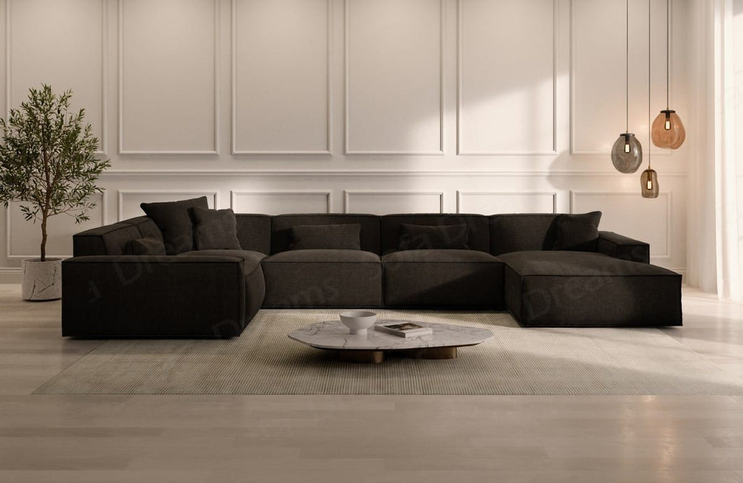 Wohnlandschaft Formenta U-Form aus Stoff