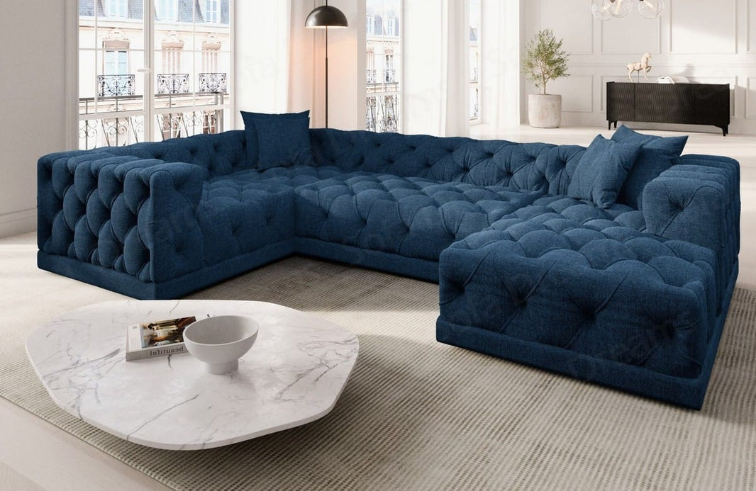 Wohnlandschaft Palma U-Form aus Stoff
