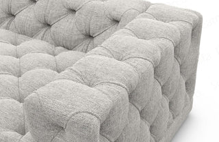 Wohnlandschaft Palma U-Form aus Stoff Hellgrau