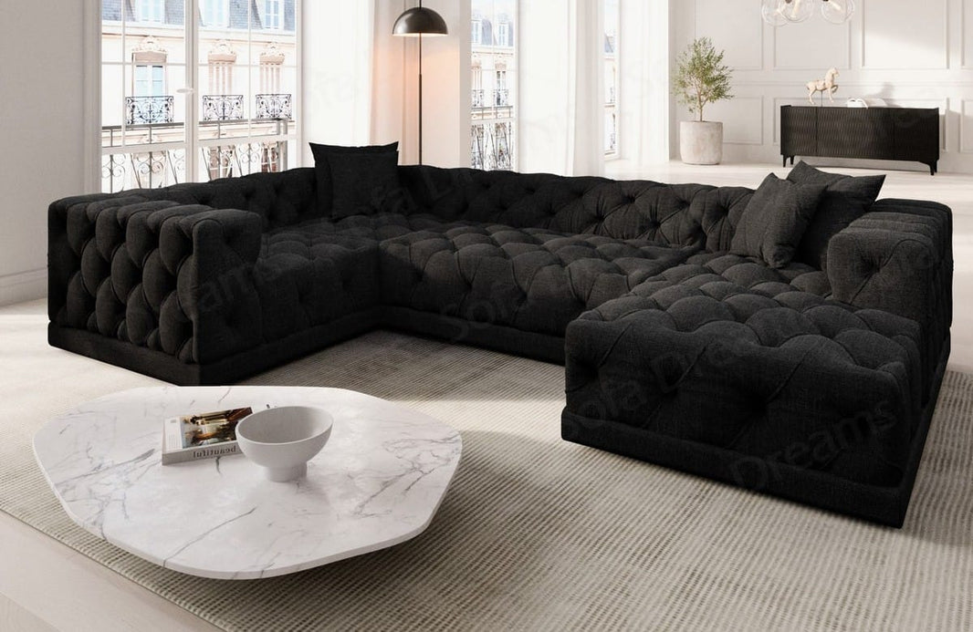 Wohnlandschaft Palma U-Form aus Stoff