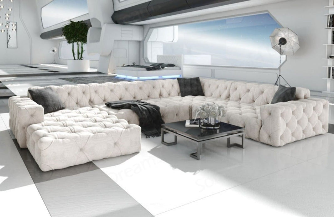 Wohnlandschaft Menorca U-Form aus Stoff