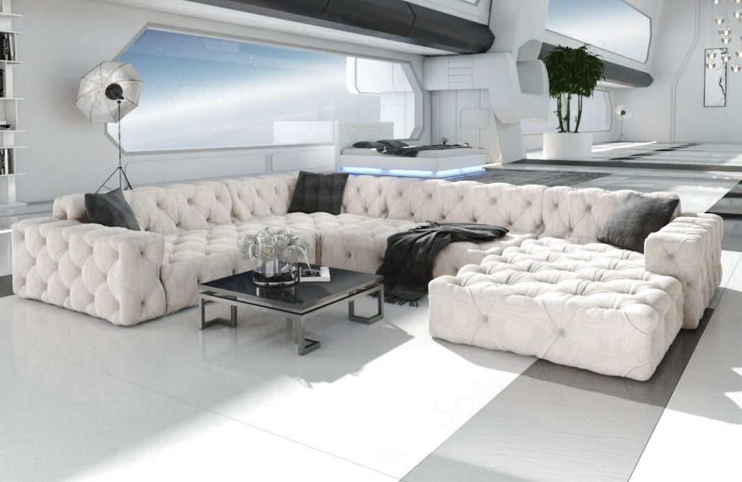 Wohnlandschaft Menorca U-Form aus Stoff
