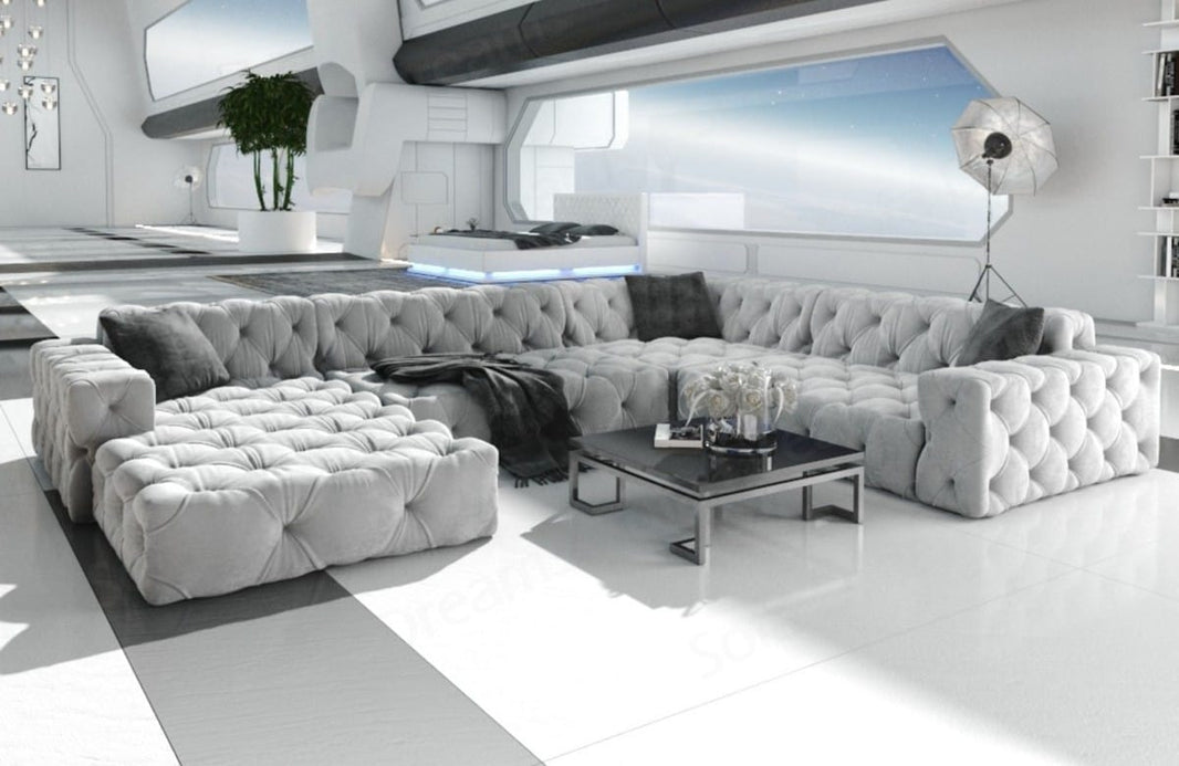 Wohnlandschaft Menorca U-Form aus Stoff