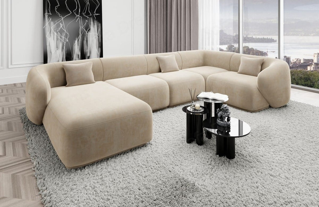 Couchlandschaft Marbella U-Form in Stoff