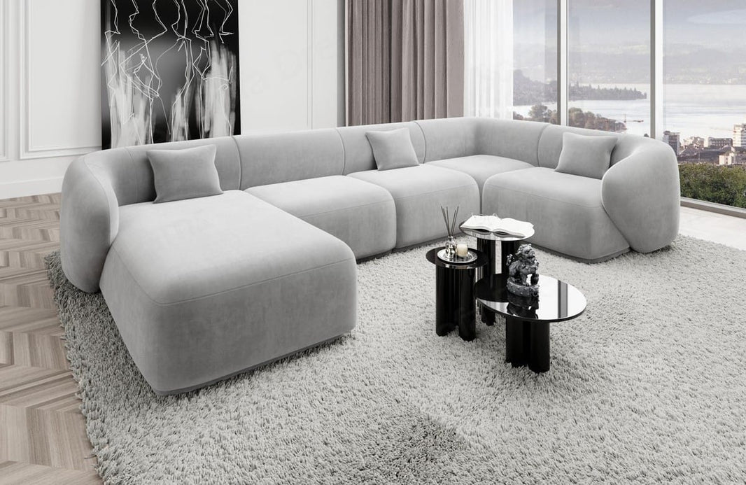 Couchlandschaft Marbella U-Form in Stoff