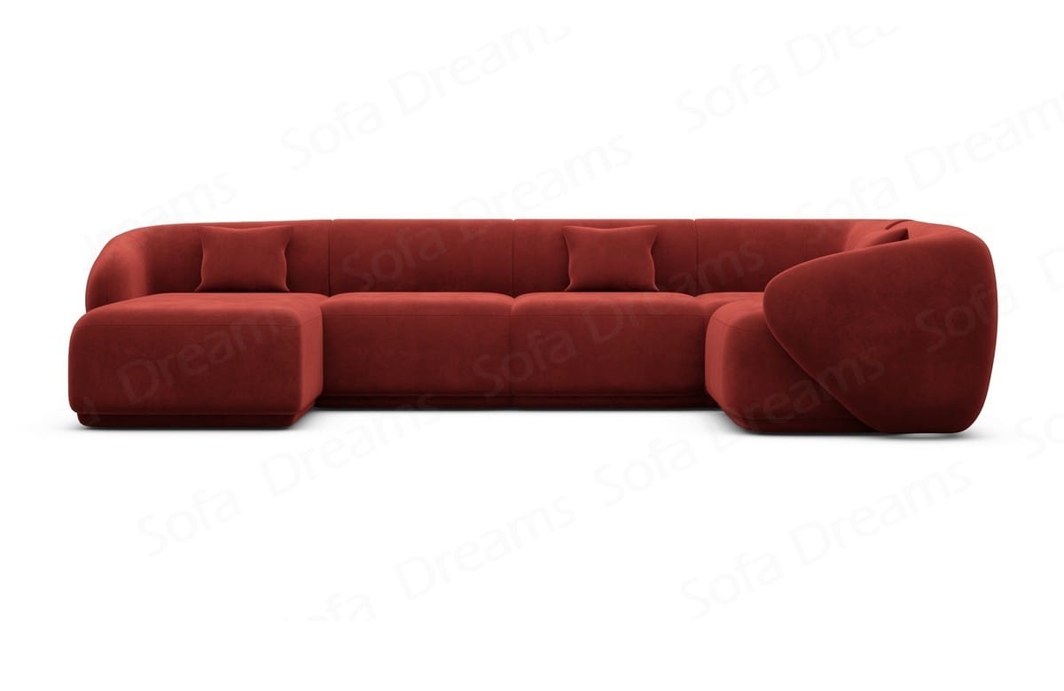 Couchlandschaft Marbella U-Form in Stoff Rot