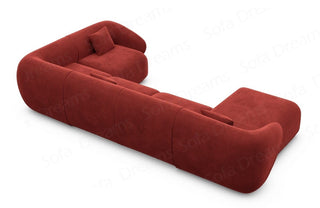 Couchlandschaft Marbella U-Form in Stoff Rot
