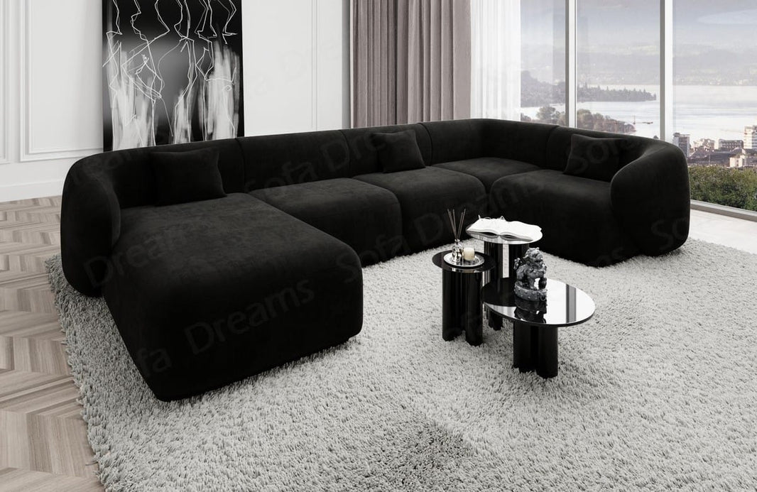 Couchlandschaft Marbella U-Form in Stoff