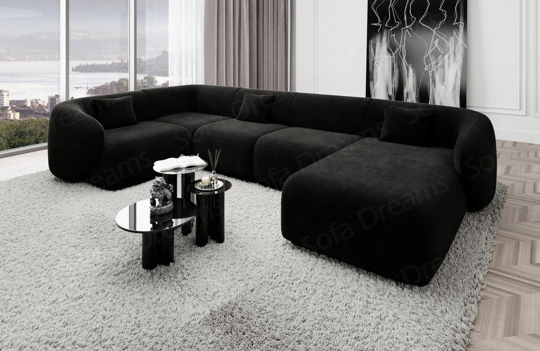 Couchlandschaft Marbella U-Form in Stoff