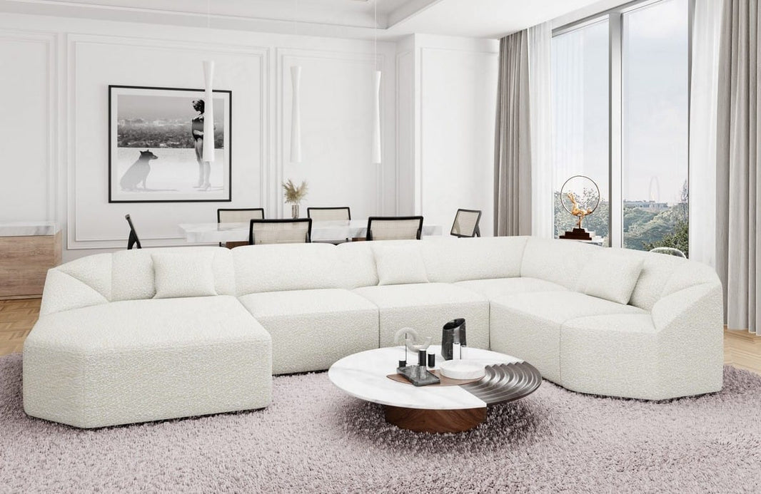 Wohnlandschaft Cabrera U-Form aus Stoff