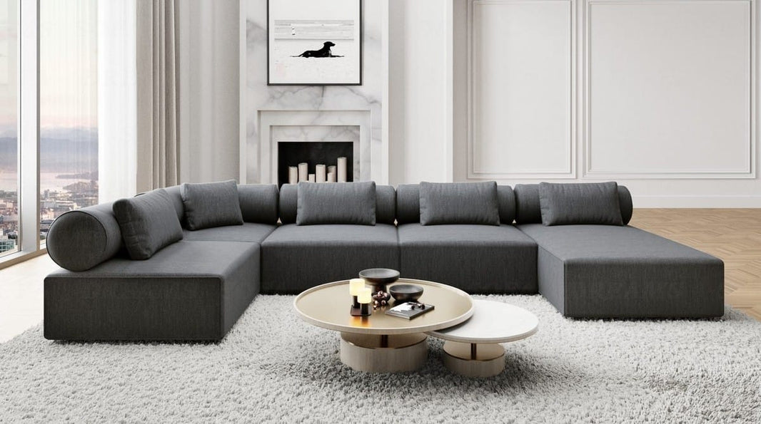 Couchlandschaft Laguardia U-Form in Stoff