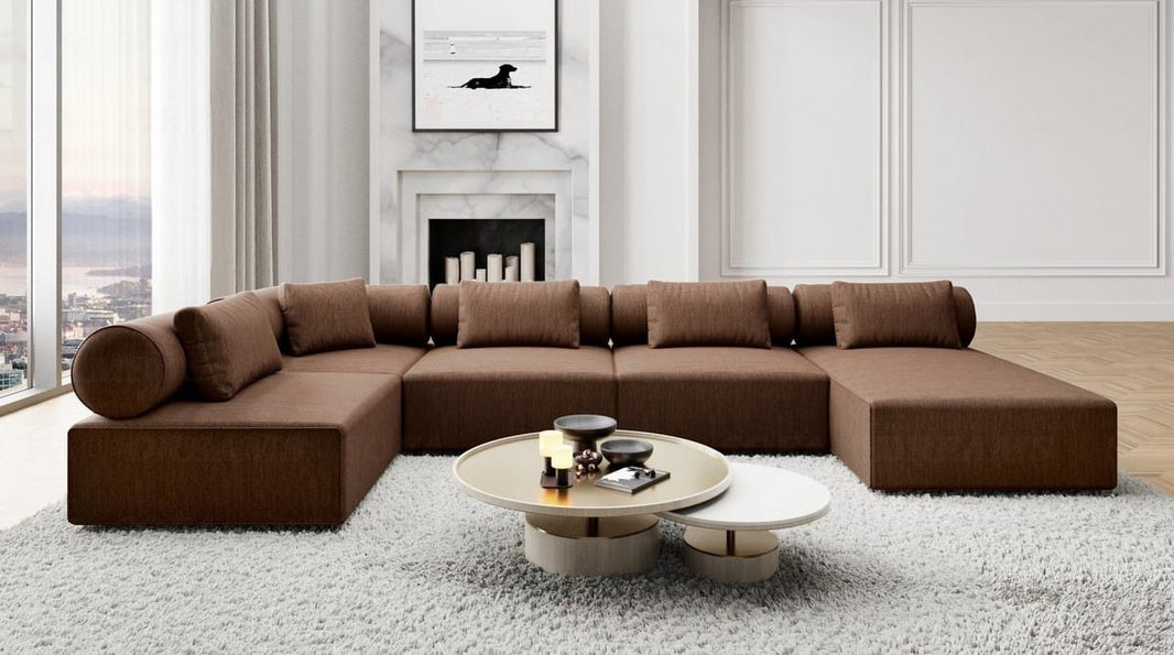Couchlandschaft Laguardia U-Form in Stoff